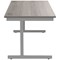 Astin 1400mm Rectangular Desk, Silver Cantilever Legs, Grey Oak