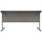 Astin 1400mm Rectangular Desk, Silver Cantilever Legs, Grey Oak