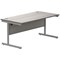 Astin 1600mm Rectangular Desk, Silver Cantilever Legs, Grey Oak