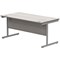 Astin 1600mm Rectangular Desk, Silver Cantilever Legs, Grey Oak