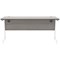 Astin 1600mm Slim Rectangular Desk, White Cantilever Legs, Grey Oak