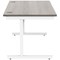 Astin 1200mm Rectangular Desk, White Cantilever Legs, Grey Oak