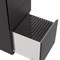 Jemini 3 Drawer Slimline Steel Mobile Pedestal, Black