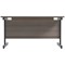 Jemini 1200mm Rectangular Desk, Black Single Upright Cantilever Legs, Grey Oak