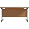 Jemini 1200mm Rectangular Desk, Black Single Upright Cantilever Legs, Oak