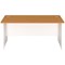 Jemini Two-Tone 1200mm Rectangular Desk, Panel End Leg, Oak & White