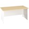 Jemini Two-Tone 1200mm Rectangular Desk, Panel End Leg, Maple & White Jemini Two-Tone 1200mm Rectangular Desk, Panel End Leg, Maple & White