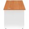 Jemini Two-Tone 1400mm Rectangular Desk, Panel End Leg, Beech & White Jemini Two-Tone 1400mm Rectangular Desk, Panel End Leg, Beech & White