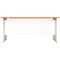 Jemini Two-Tone 1400mm Rectangular Desk, Panel End Leg, Beech & White Jemini Two-Tone 1400mm Rectangular Desk, Panel End Leg, Beech & White