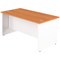 Jemini Two-Tone 1400mm Rectangular Desk, Panel End Leg, Beech & White Jemini Two-Tone 1400mm Rectangular Desk, Panel End Leg, Beech & White