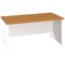 Jemini Two-Tone 1400mm Rectangular Desk, Panel End Leg, Oak & White Jemini Two-Tone 1400mm Rectangular Desk, Panel End Leg, Oak & White