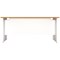 Jemini Two-Tone 1600mm Rectangular Desk, Panel End Leg, Oak & White