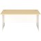 Jemini Two-Tone 1600mm Rectangular Desk, Panel End Leg, Maple & White