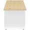 Jemini Two-Tone 1600mm Rectangular Desk, Panel End Leg, Maple & White