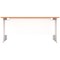 Jemini Two-Tone 1800mm Rectangular Desk, Panel End Leg, Beech & White
