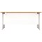 Jemini Two-Tone 1800mm Rectangular Desk, Panel End Leg, Oak & White