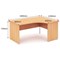 Jemini Switch 1800mm Two-Tone Corner Desk, Right Hand, White Panel End Leg, Grey Oak