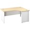 Jemini Switch 1800mm Two-Tone Corner Desk, Right Hand, White Panel End Leg, Maple