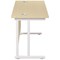 Jemini 1400mm Slim Rectangular Desk, White Cantilever Leg, Maple Jemini 1400mm Slim Rectangular Desk, White Cantilever Leg, Maple