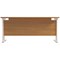Jemini 1800mm Slim Rectangular Desk, White Cantilever Leg, Oak