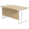 Jemini 1200mm Rectangular Desk, White Cantilever Leg, Maple Jemini 1200mm Rectangular Desk, White Cantilever Leg, Maple