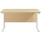 Jemini 1200mm Rectangular Desk, White Cantilever Leg, Maple Jemini 1200mm Rectangular Desk, White Cantilever Leg, Maple