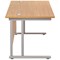 Jemini 1400mm Rectangular Desk, Silver Double Cantilever Leg, Oak Jemini 1400mm Rectangular Desk, Silver Double Cantilever Leg, Oak