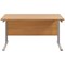 Jemini 1400mm Rectangular Desk, Silver Double Cantilever Leg, Oak Jemini 1400mm Rectangular Desk, Silver Double Cantilever Leg, Oak