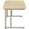Jemini 1400mm Rectangular Desk, Silver Double Cantilever Leg, Maple Jemini 1400mm Rectangular Desk, Silver Double Cantilever Leg, Maple