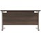 Jemini 1400mm Rectangular Desk, Silver Double Cantilever Leg, Walnut