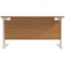 Jemini 1400mm Rectangular Desk, White Cantilever Leg, Oak Jemini 1400mm Rectangular Desk, White Cantilever Leg, Oak