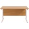 Jemini 1400mm Rectangular Desk, White Cantilever Leg, Oak Jemini 1400mm Rectangular Desk, White Cantilever Leg, Oak