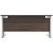 Jemini 1800mm Rectangular Desk, Silver Double Cantilever Leg, Walnut