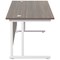 Jemini 1800mm Rectangular Desk, White Cantilever Leg, Walnut