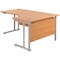 Jemini 1600mm Corner Desk, Right Hand, Silver Double Cantilever Legs, Beech Jemini 1600mm Corner Desk, Right Hand, Silver Double Cantilever Legs, Beech