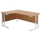 Jemini 1600mm Corner Desk, Left Hand, White Double Cantilever Legs, Oak Jemini 1600mm Corner Desk, Left Hand, White Double Cantilever Legs, Oak