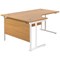 Jemini 1600mm Corner Desk, Left Hand, White Double Cantilever Legs, Oak Jemini 1600mm Corner Desk, Left Hand, White Double Cantilever Legs, Oak