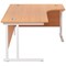 Jemini 1600mm Corner Desk, Right Hand, White Double Cantilever Legs, Beech Jemini 1600mm Corner Desk, Right Hand, White Double Cantilever Legs, Beech