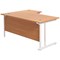 Jemini 1600mm Corner Desk, Right Hand, White Double Cantilever Legs, Beech Jemini 1600mm Corner Desk, Right Hand, White Double Cantilever Legs, Beech