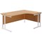Jemini 1600mm Corner Desk, Right Hand, White Double Cantilever Legs, Oak Jemini 1600mm Corner Desk, Right Hand, White Double Cantilever Legs, Oak