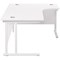 Jemini 1600mm Corner Desk, Right Hand, White Double Cantilever Legs, White Jemini 1600mm Corner Desk, Right Hand, White Double Cantilever Legs, White