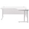 Jemini 1600mm Corner Desk, Right Hand, White Double Cantilever Legs, White Jemini 1600mm Corner Desk, Right Hand, White Double Cantilever Legs, White