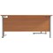 Jemini 1800mm Corner Desk, Left Hand, Silver Double Cantilever Legs, Beech