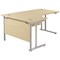 Jemini 1800mm Corner Desk, Left Hand, Silver Double Cantilever Legs, Maple Jemini 1800mm Corner Desk, Left Hand, Silver Double Cantilever Legs, Maple