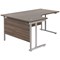 Jemini 1800mm Corner Desk, Left Hand, Silver Double Cantilever Legs, Walnut Jemini 1800mm Corner Desk, Left Hand, Silver Double Cantilever Legs, Walnut