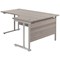 Jemini 1800mm Corner Desk, Right Hand, Silver Double Cantilever Legs, Grey Oak Jemini 1800mm Corner Desk, Right Hand, Silver Double Cantilever Legs, Grey Oak