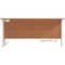 Jemini 1800mm Corner Desk, Left Hand, White Double Cantilever Legs, Beech