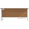 Jemini 1800mm Corner Desk, Left Hand, White Double Cantilever Legs, Oak
