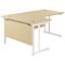Jemini 1800mm Corner Desk, Left Hand, White Double Cantilever Legs, Maple Jemini 1800mm Corner Desk, Left Hand, White Double Cantilever Legs, Maple