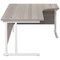 Jemini 1800mm Corner Desk, Right Hand, White Double Cantilever Legs, Grey Oak Jemini 1800mm Corner Desk, Right Hand, White Double Cantilever Legs, Grey Oak